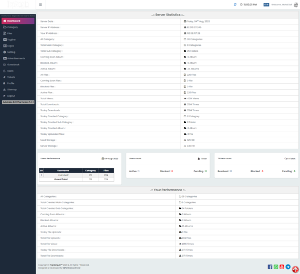 Admin Panel SS