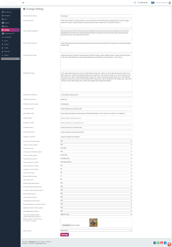 Admin Panel SS
